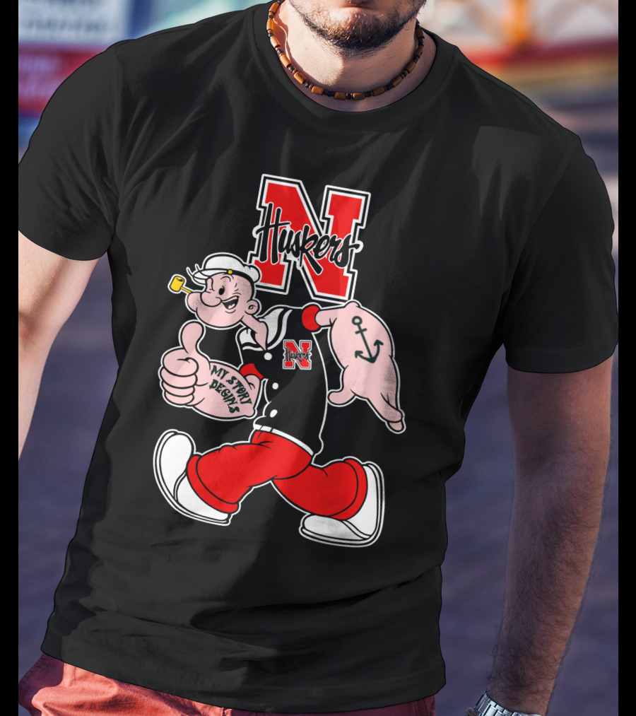 Nebraska Cornhuskers Popeye My Story Designs T-Shirt