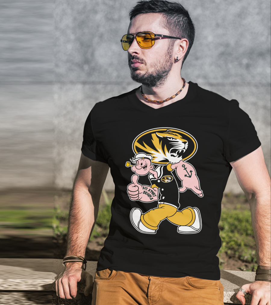Missouri Tigers My Story Designs Popeye Anchor T-Shirt