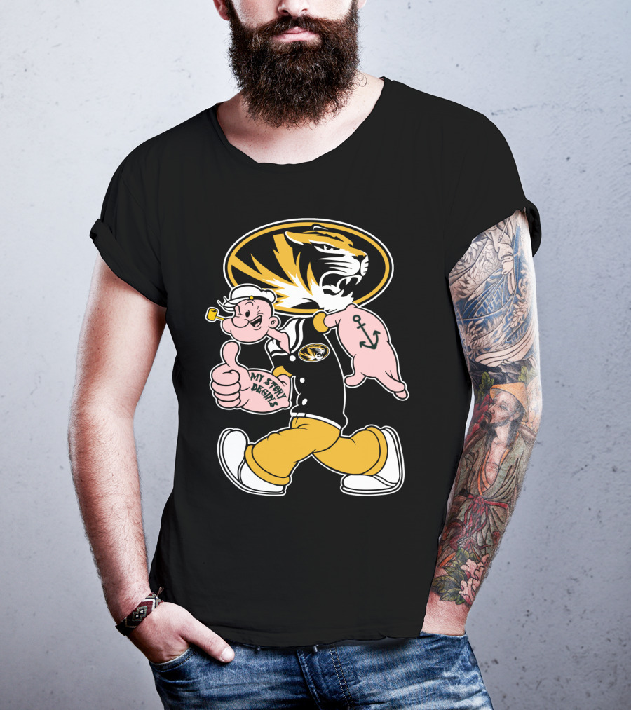 Missouri Tigers My Story Designs Popeye Anchor T-Shirt