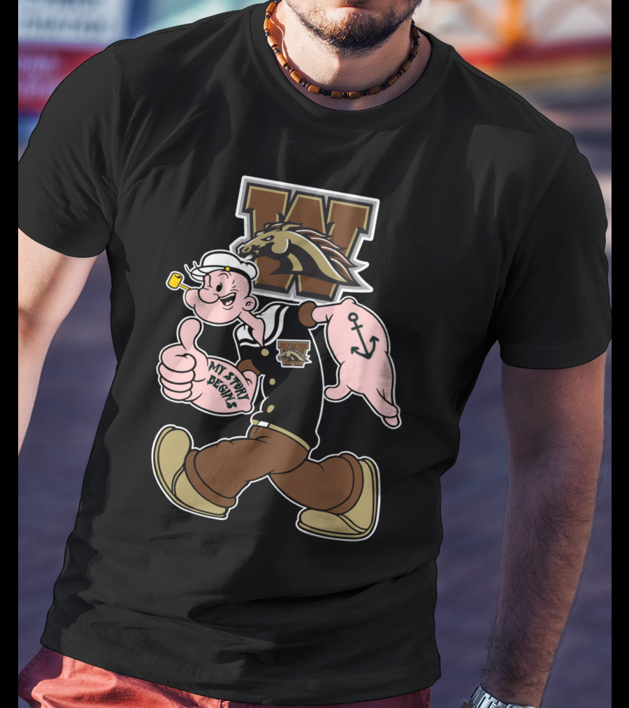 Western Michigan Broncos Popeye My Story Designs T-Shirt