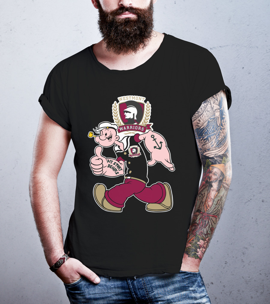 Westmont Warriors Popeye My Story Begins 347 T-Shirt