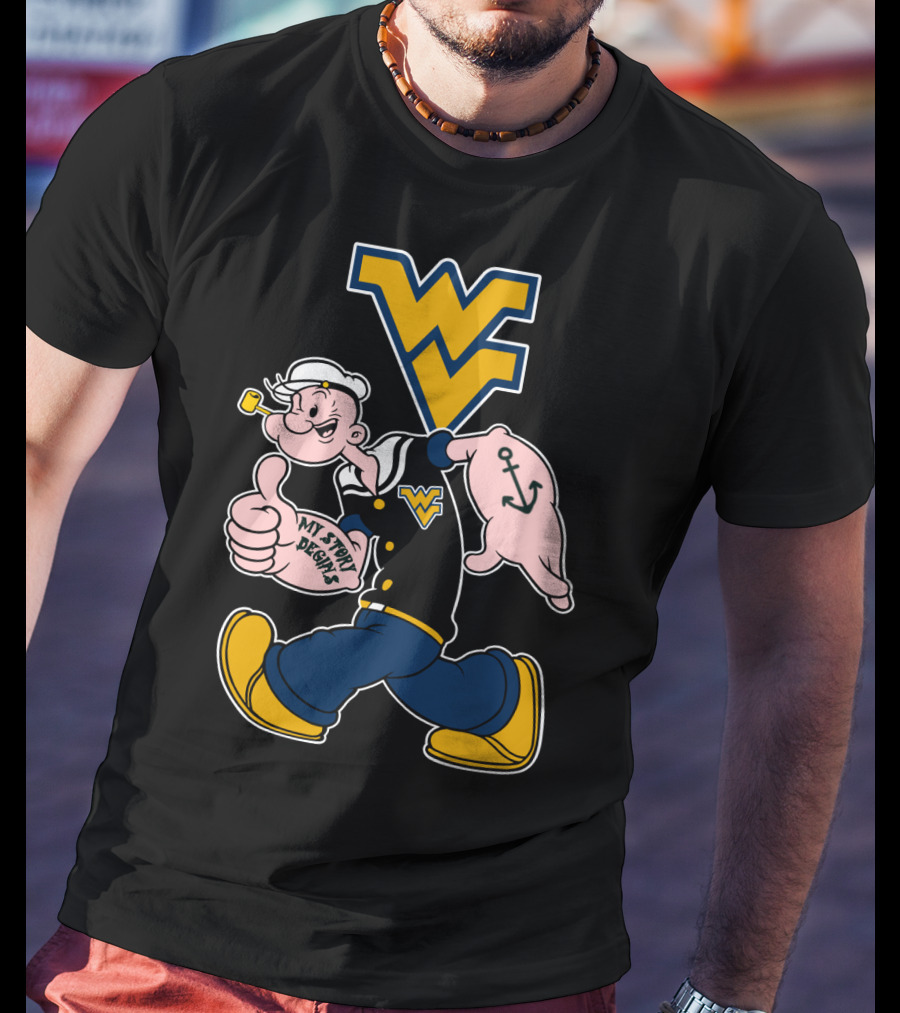 Wvu Mountaineers Popeye Walking T-Shirt