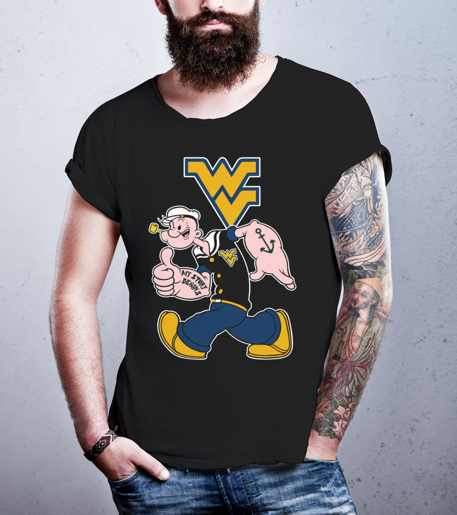 Wvu Mountaineers Popeye Walking T-Shirt