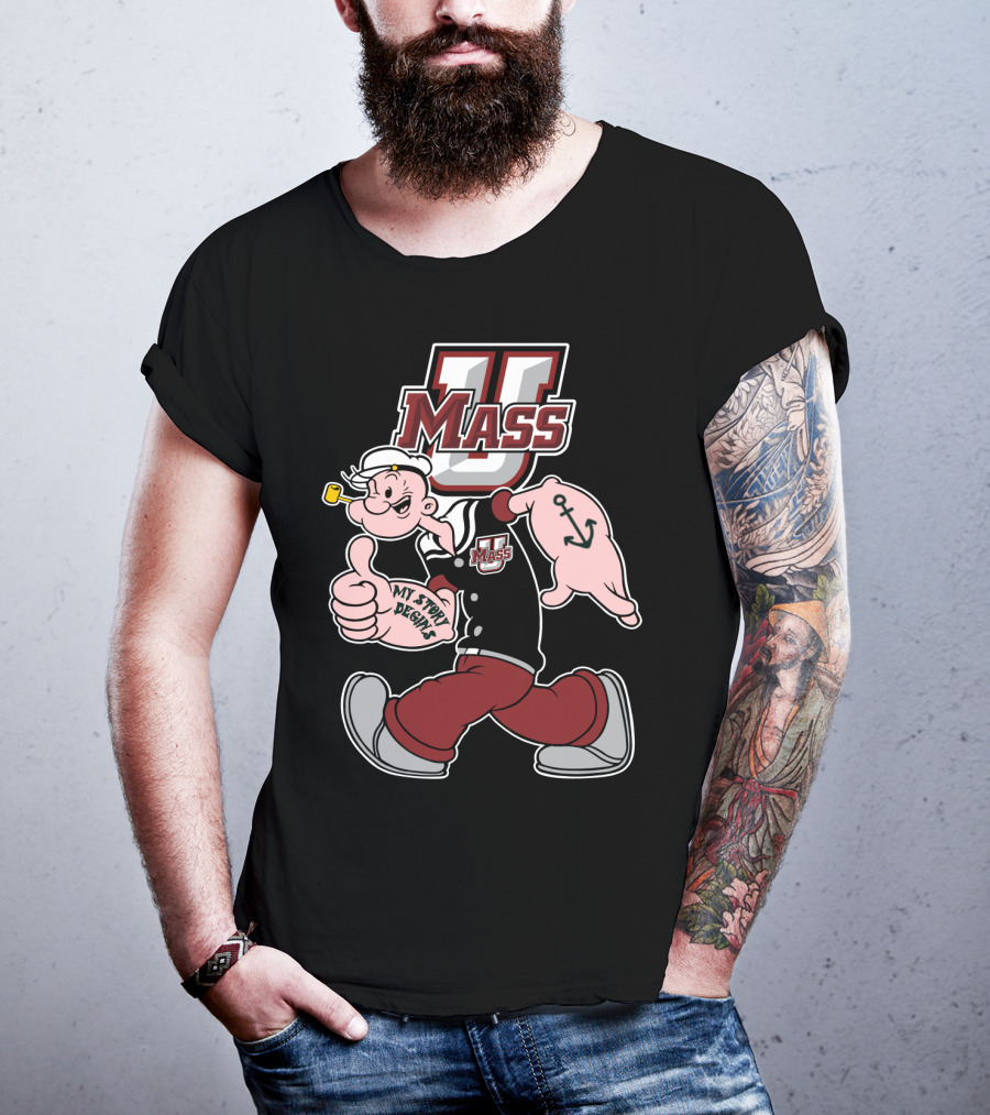 U Mass Minutemen Cartoon Character 369 My Story Begins T-Shirt