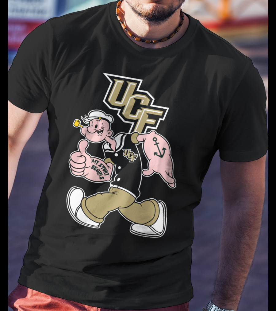 Ucf Knights My Story Designs Sailor With Thumbs Up And Anchor Tattoo T-Shirt