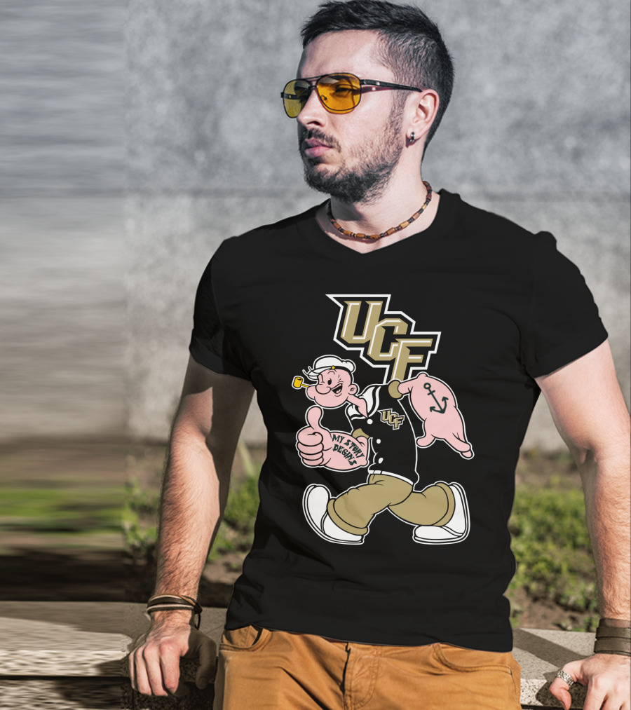 Ucf Knights My Story Designs Sailor With Thumbs Up And Anchor Tattoo T-Shirt