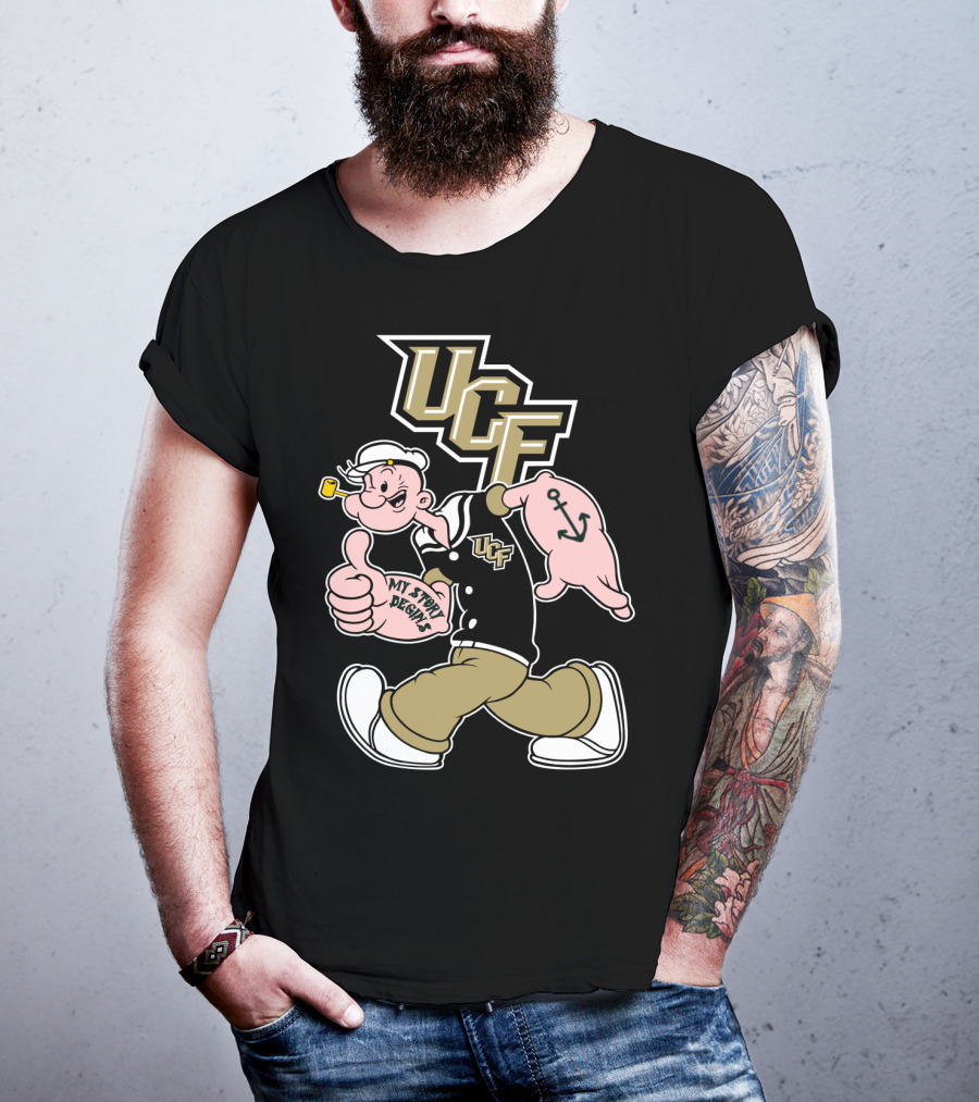 Ucf Knights My Story Designs Sailor With Thumbs Up And Anchor Tattoo T-Shirt