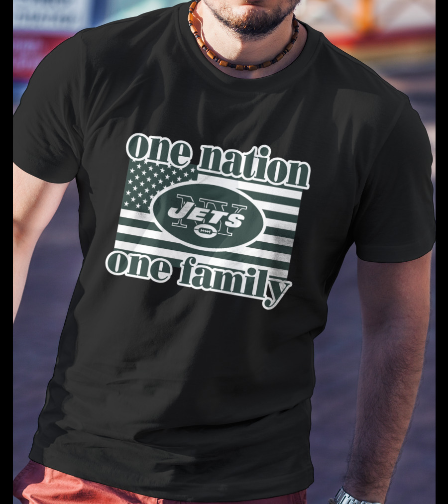 One Nation One Family Jets 9 New York T-Shirt