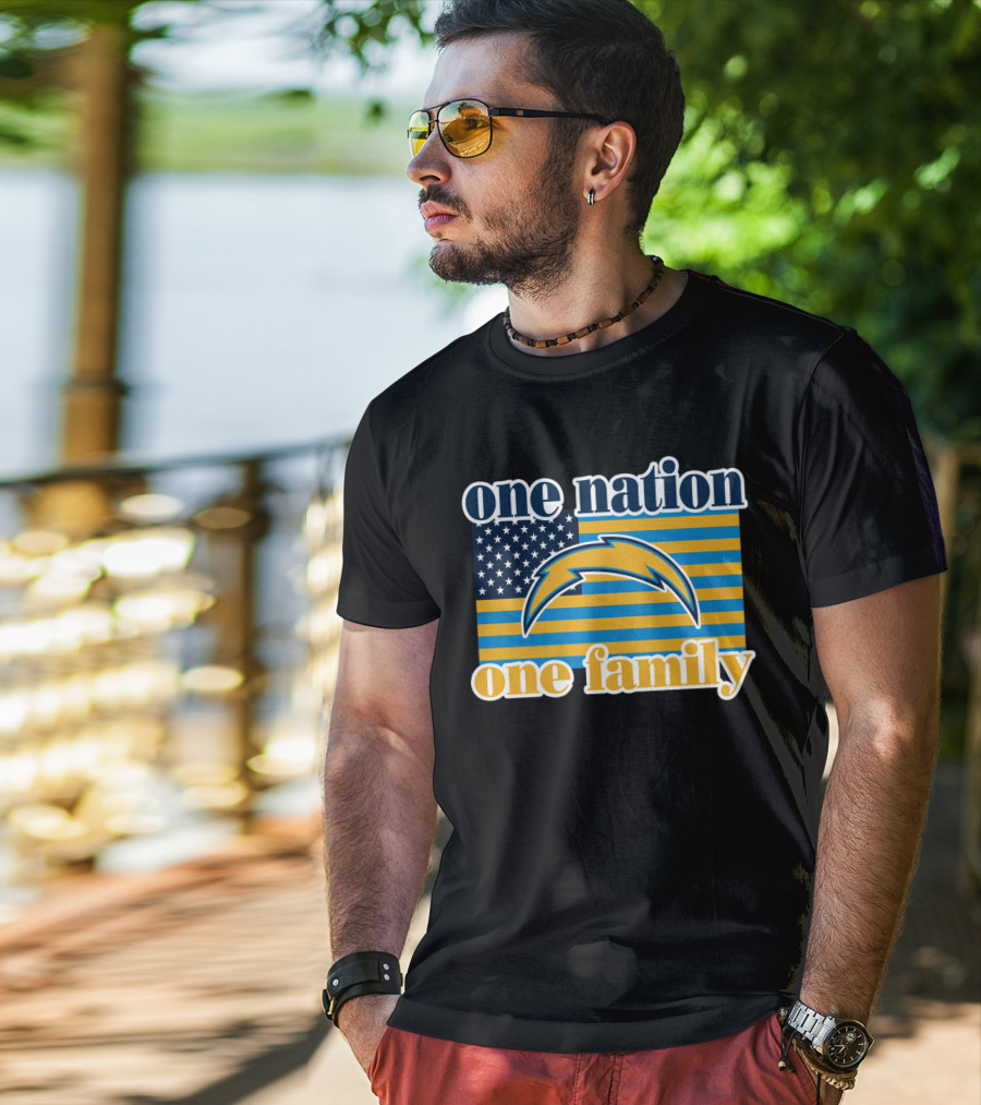 One Nation One Family Los Angeles Chargers T-Shirt