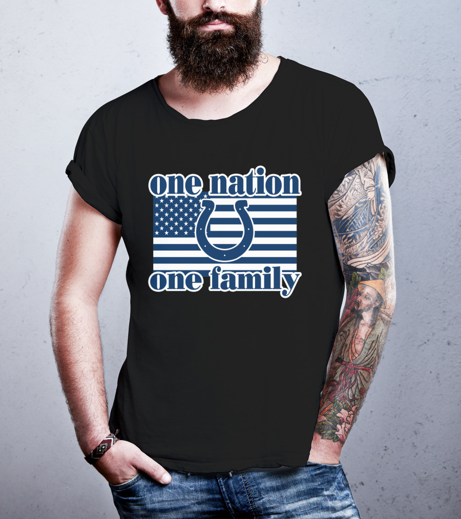 One Nation One Family Indianapolis Colts T-Shirt