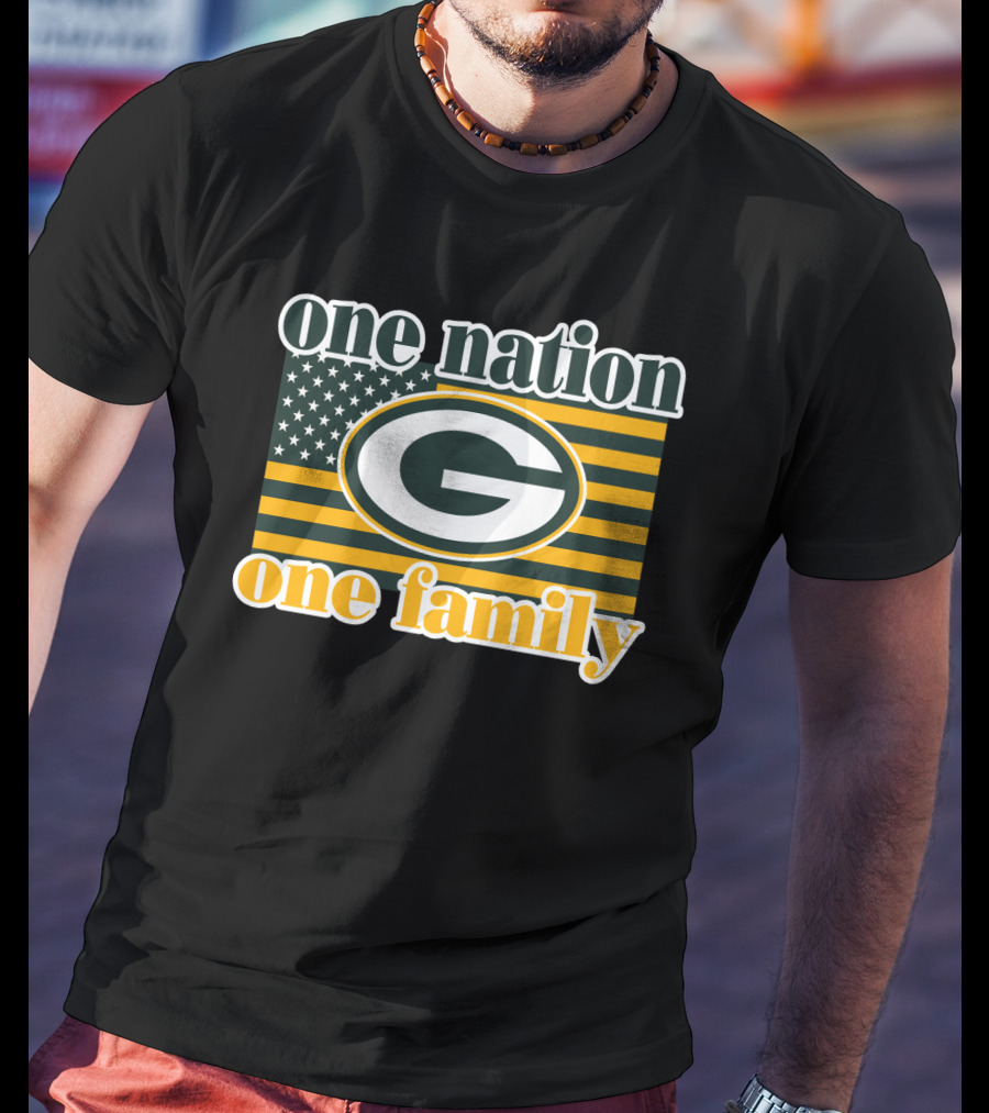 One Nation One Family Green Bay Packers T-Shirt