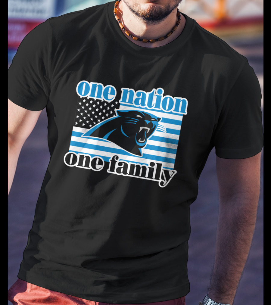 One Nation One Family Carolina Panthers 28 T-Shirt