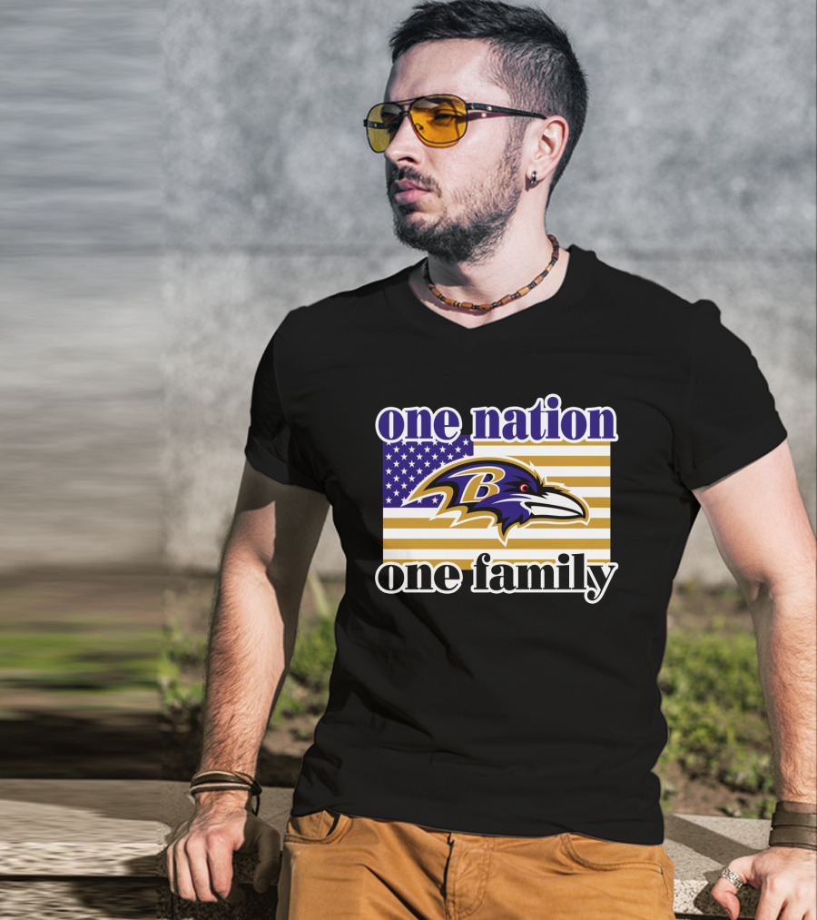 Baltimore Ravens One Nation One Family T-Shirt