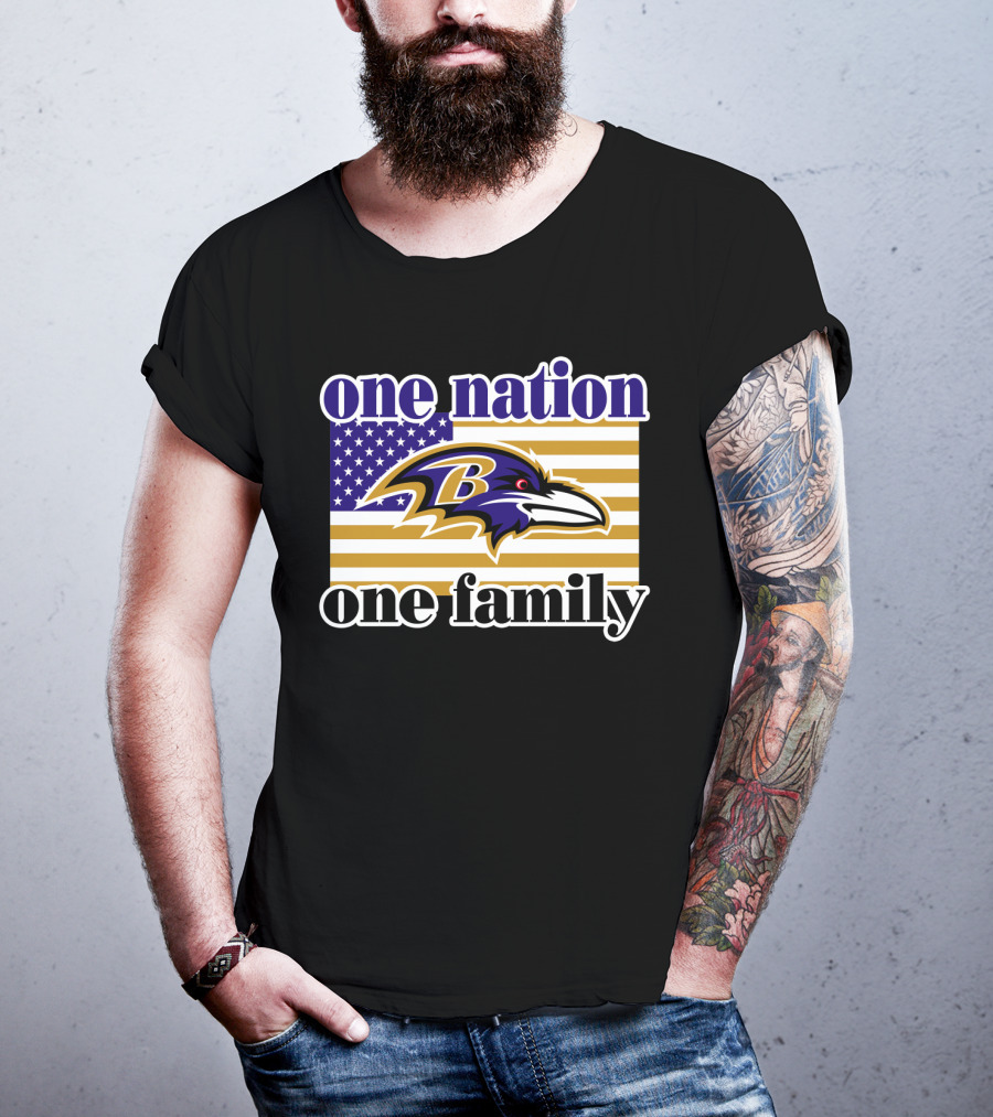 Baltimore Ravens One Nation One Family T-Shirt