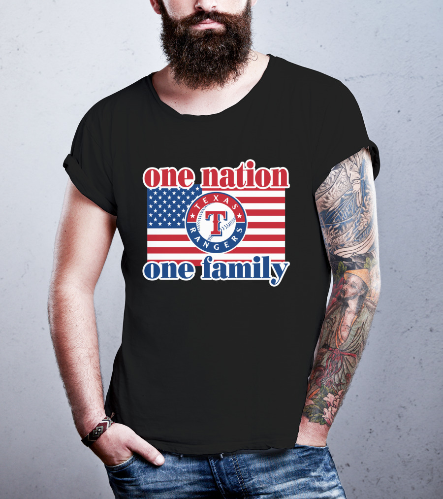 Texas Rangers One Nation One Family T-Shirt