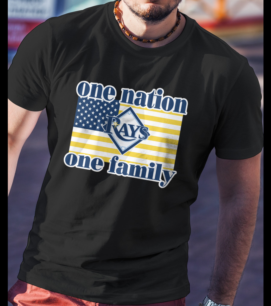 One Nation One Family Tampa Bay Rays American Flag T-Shirt