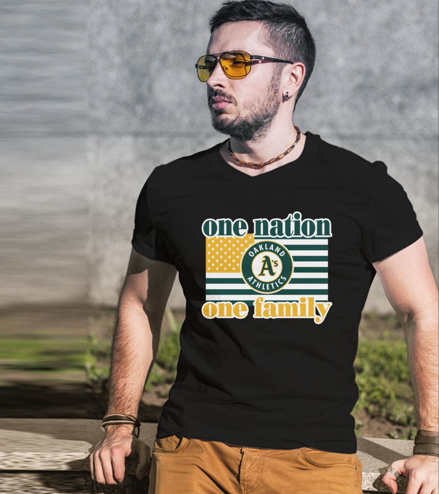 One Nation One Family Oakland Athletics T-Shirt
