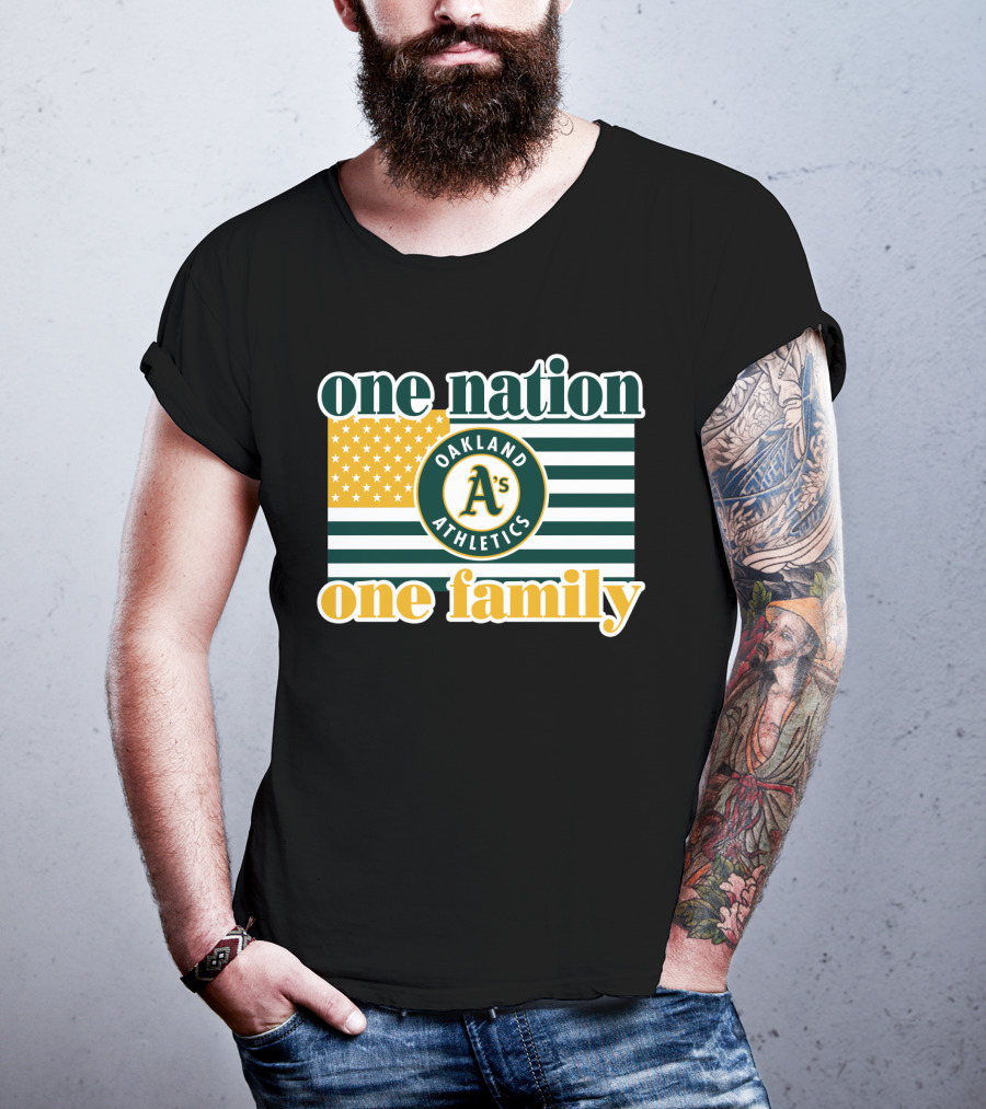 One Nation One Family Oakland Athletics T-Shirt