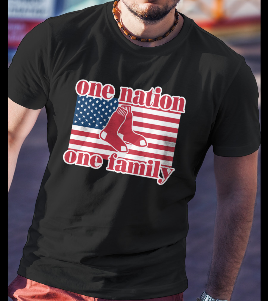 Boston Red Sox One Nation One Family American Flag T-Shirt