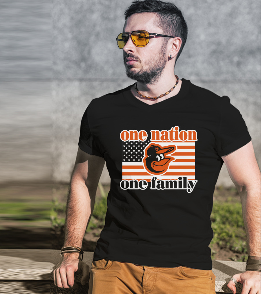 One Nation One Family 59 Baltimore Orioles T-Shirt