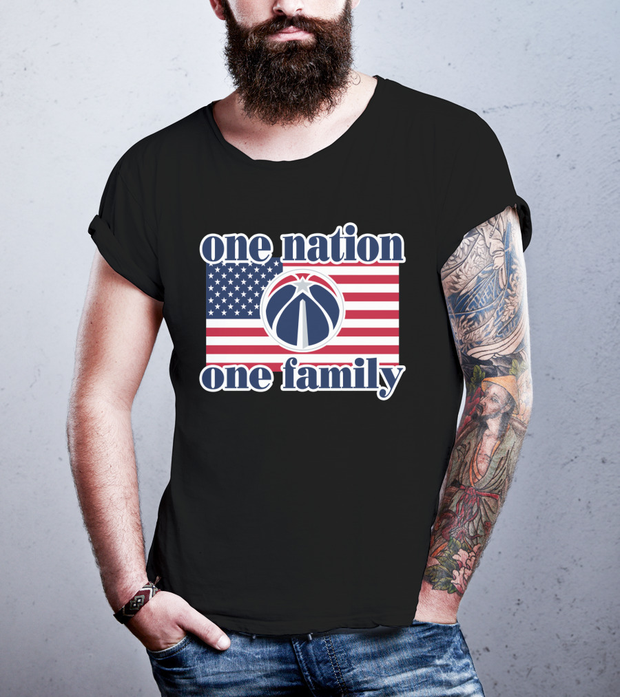 Washington Wizards One Nation One Family American Flag T-Shirt