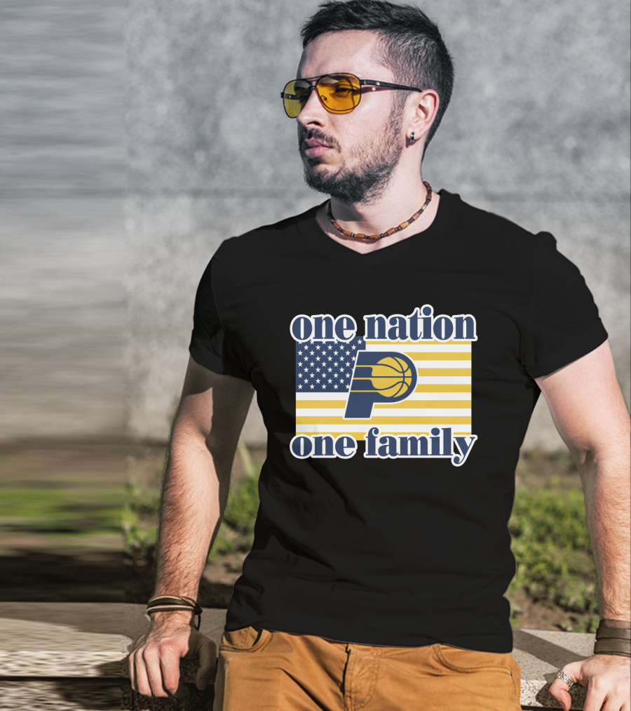 One Nation One Family Indiana Pacers Retro T-Shirt