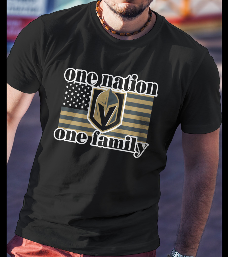 One Nation One Family Vegas Golden Knights T-Shirt