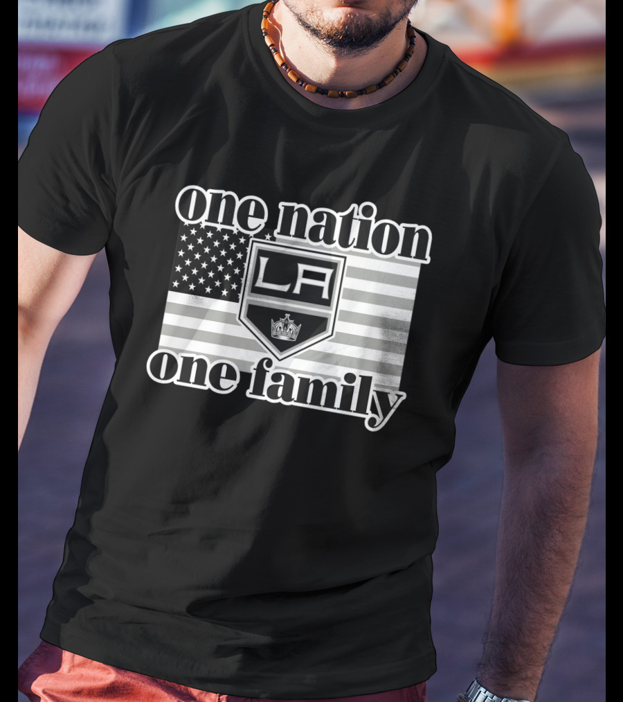 One Nation One Family La Kings 103 American Flag T-Shirt