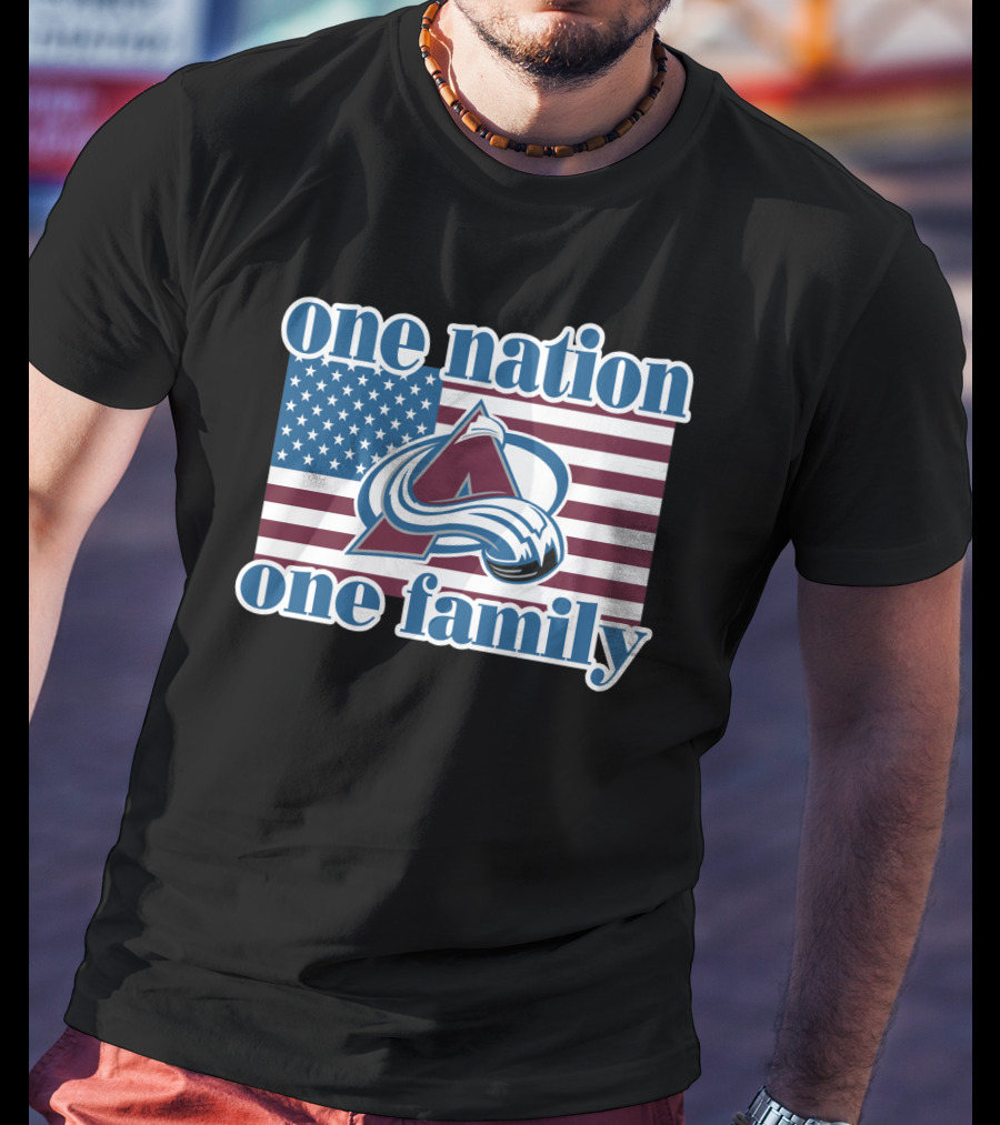 One Nation One Family Colorado Avalanche T-Shirt