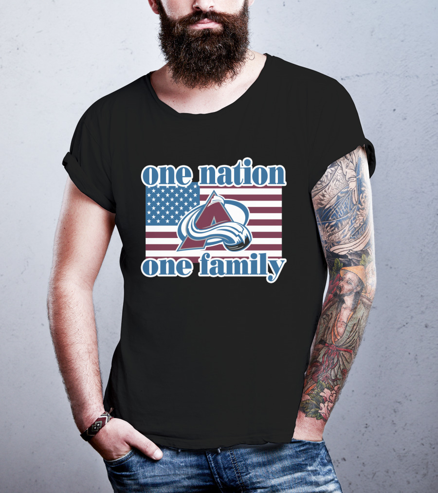 One Nation One Family Colorado Avalanche T-Shirt