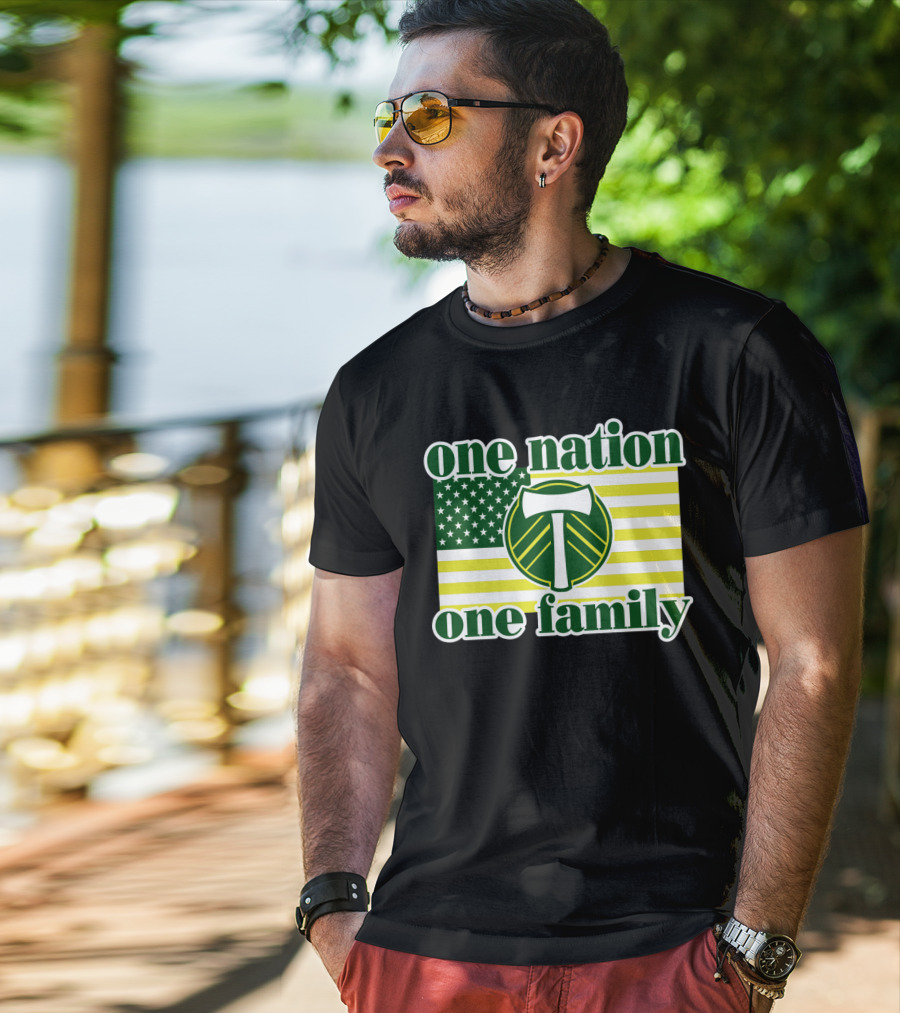 One Nation One Family 122 Portland Timbers T-Shirt