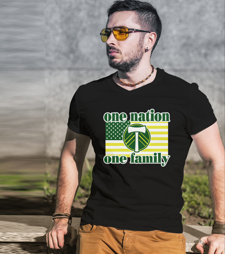 One Nation One Family 122 Portland Timbers T-Shirt