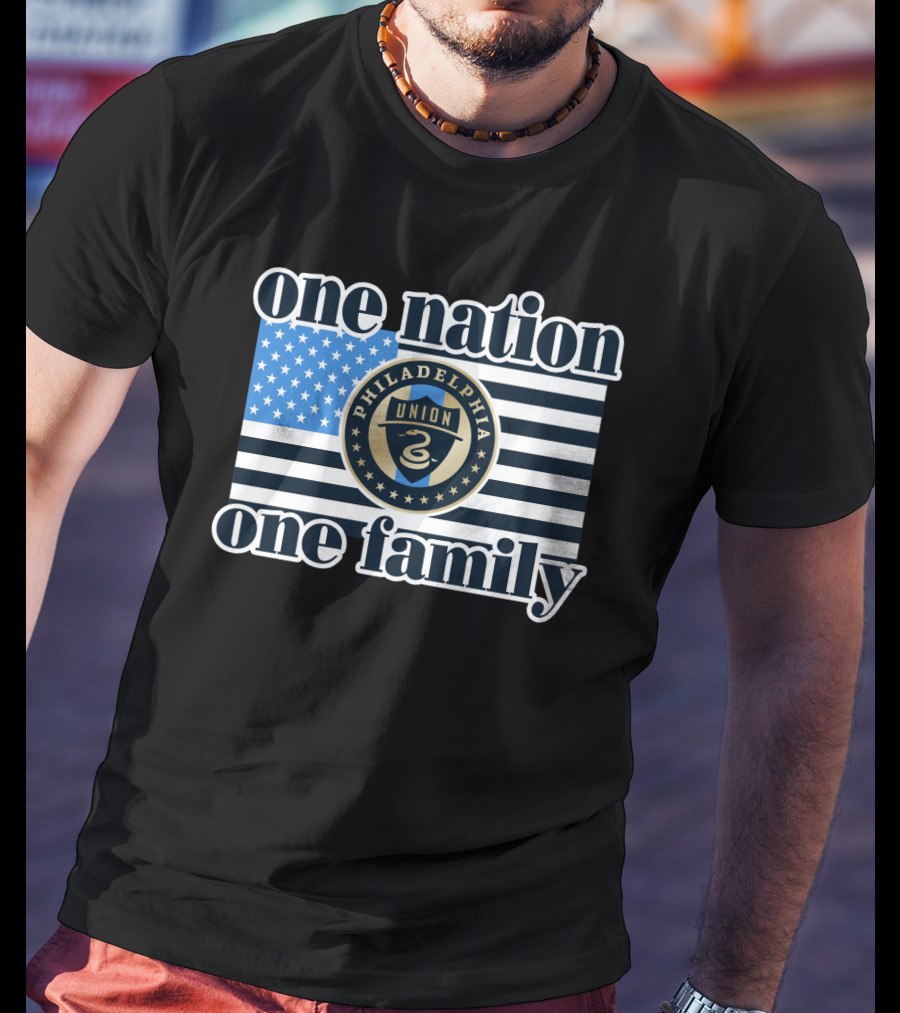 Philadelphia Union One Nation One Family Flag T-Shirt