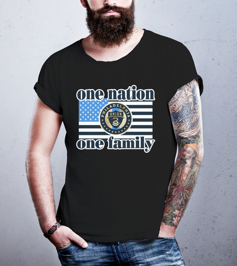 Philadelphia Union One Nation One Family Flag T-Shirt