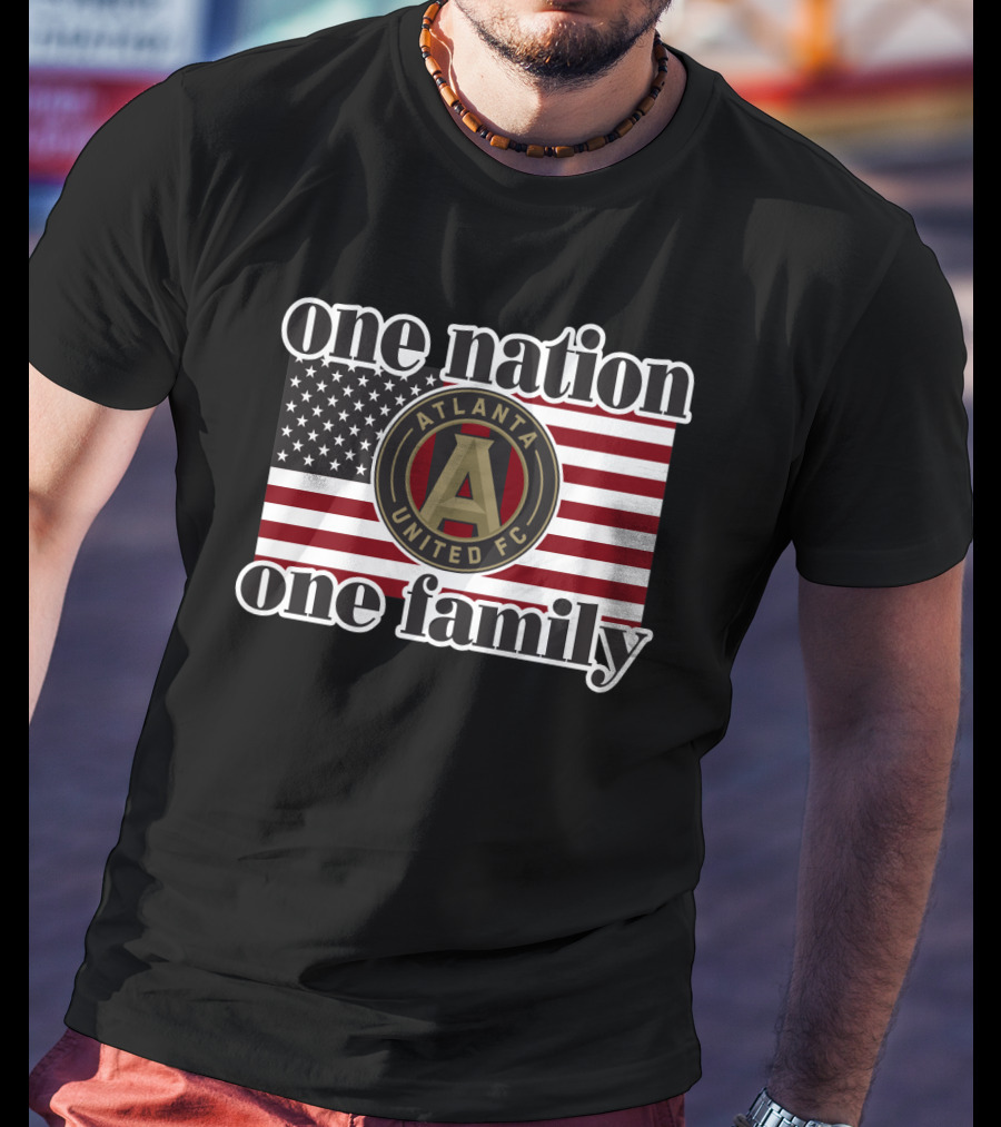 One Nation One Family Atlanta United Fc American Flag T-Shirt