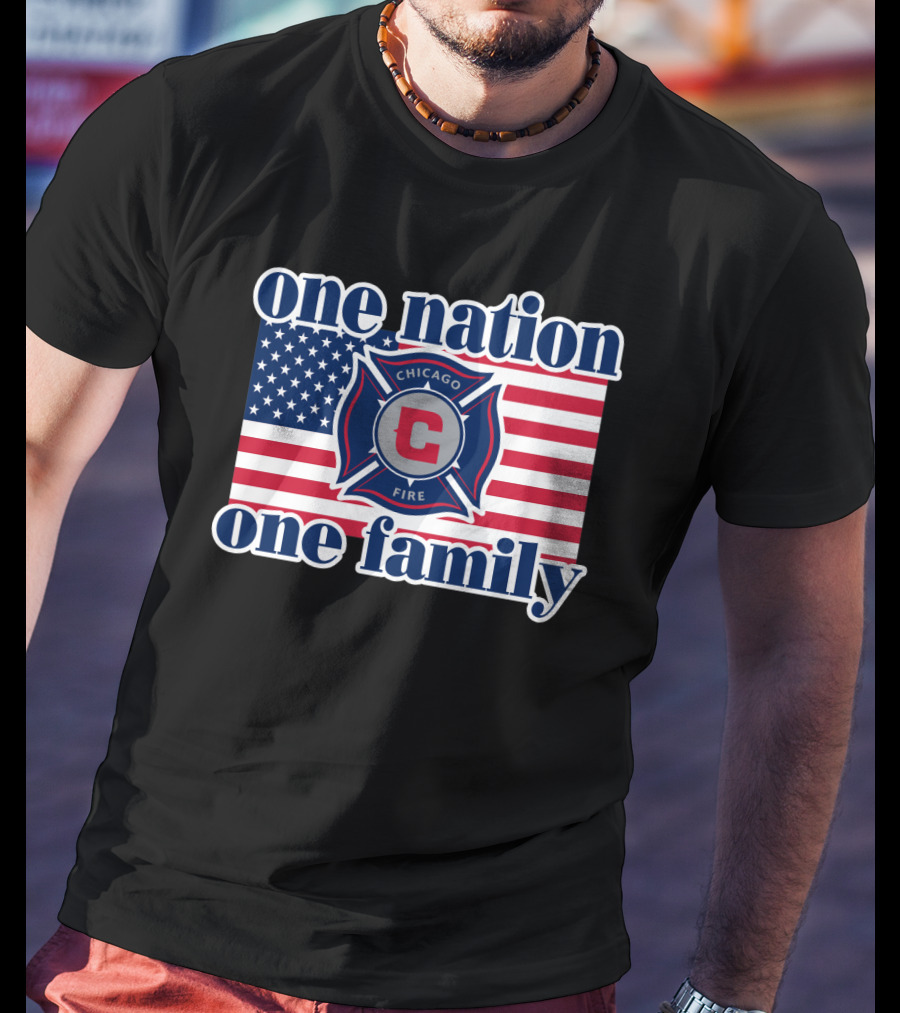 Chicago Fire One Nation One Family American Flag T-Shirt