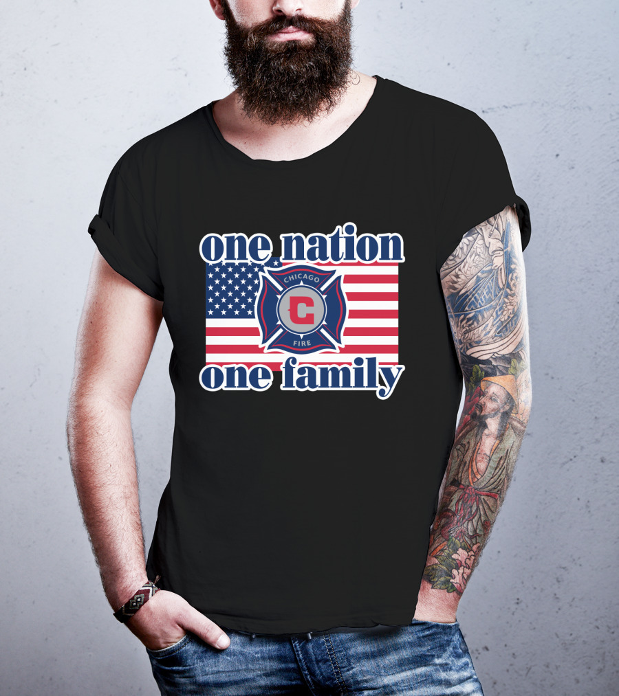 Chicago Fire One Nation One Family American Flag T-Shirt