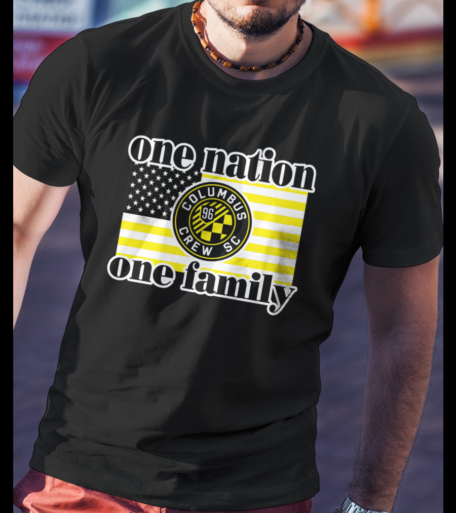 One Nation One Family Columbus Crew Sc 96 American Flag T-Shirt