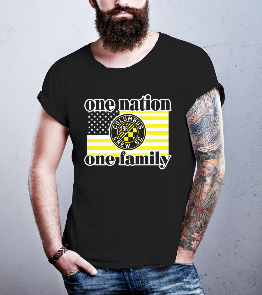 One Nation One Family Columbus Crew Sc 96 American Flag T-Shirt