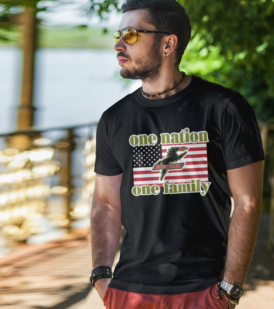 One Nation One Family Dallas Burn Flag T-Shirt