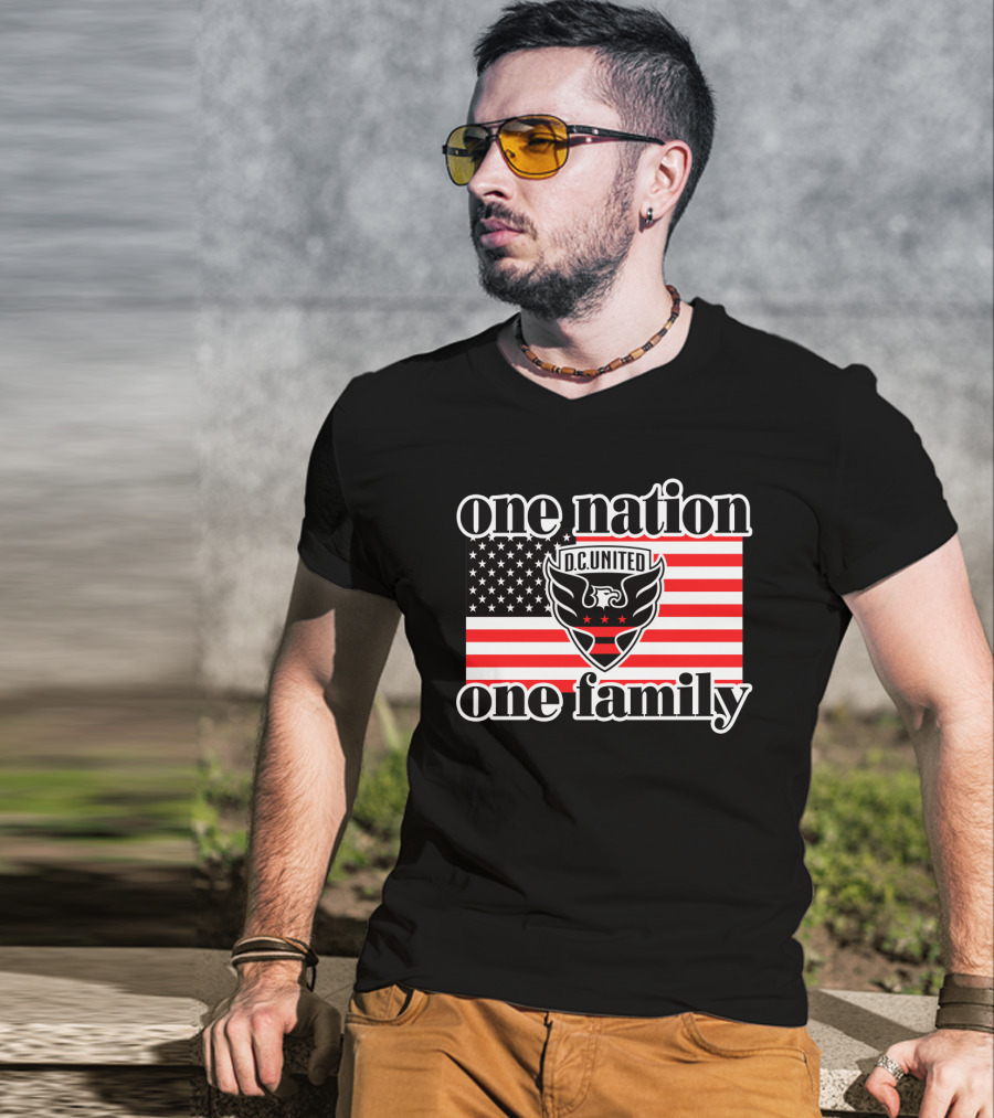 One Nation One Family Dc United American Flag T-Shirt