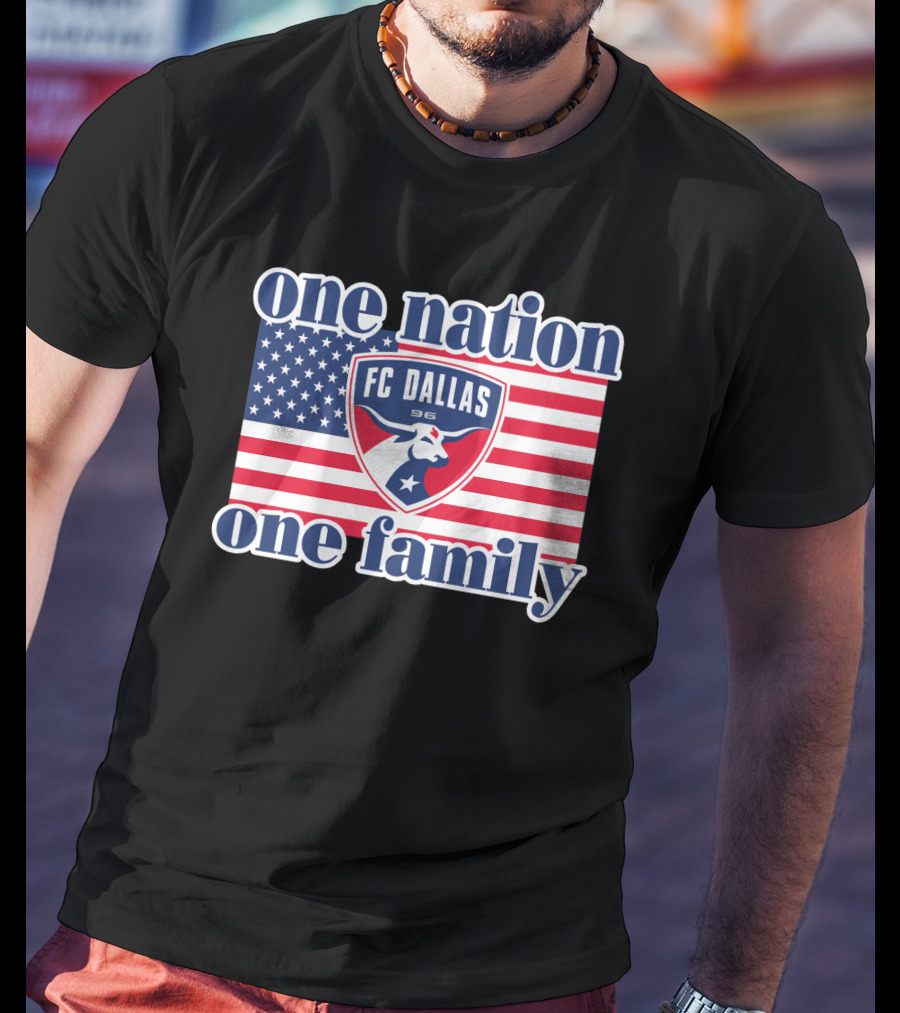 Fc Dallas One Nation One Family American Flag 96 T-Shirt