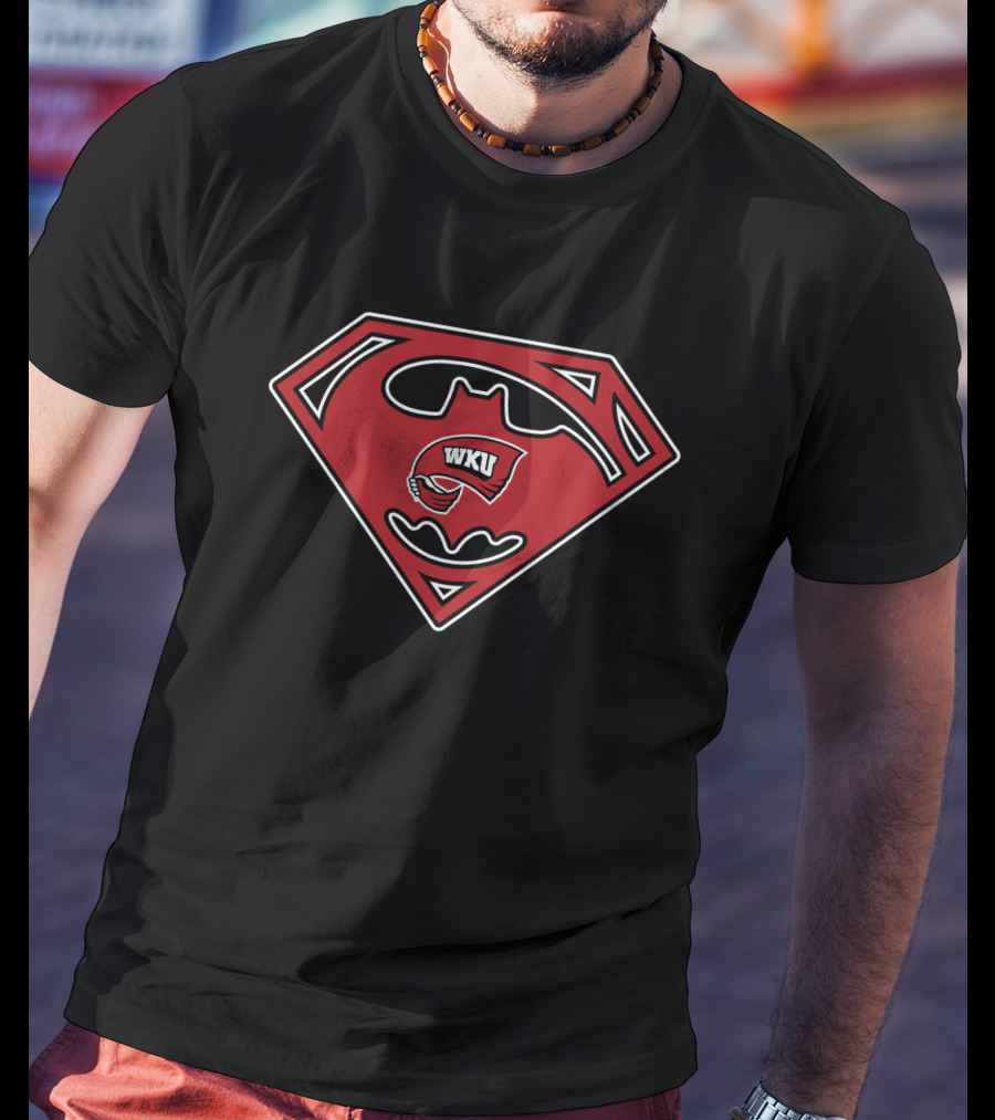 Wku Hilltoppers Superman Batman Logo Fusion T-Shirt