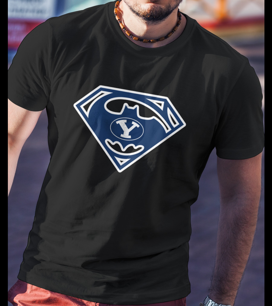 Byu Cougars 88 Superhero Logo Fusion T-Shirt