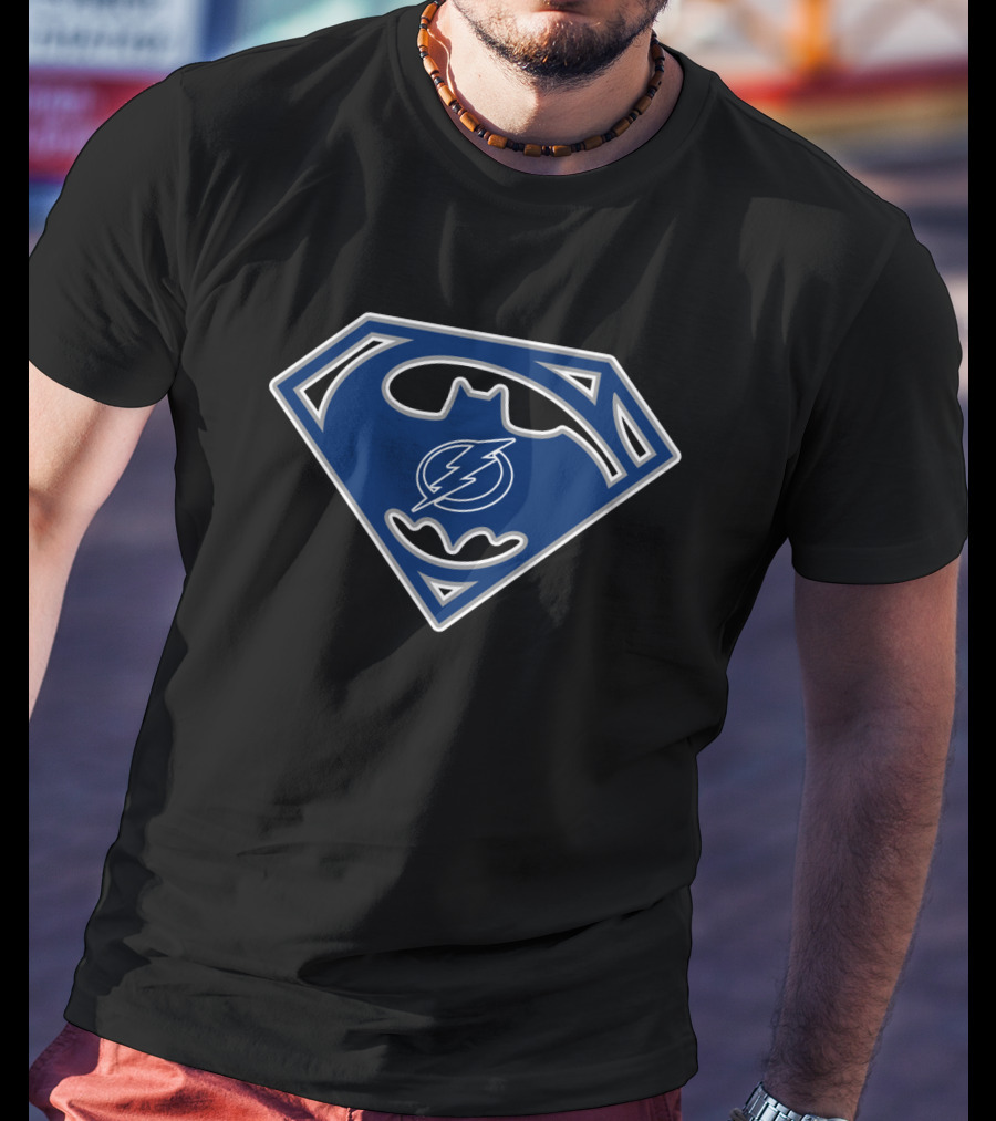Tampa Bay Lightning Superman Batman T-Shirt
