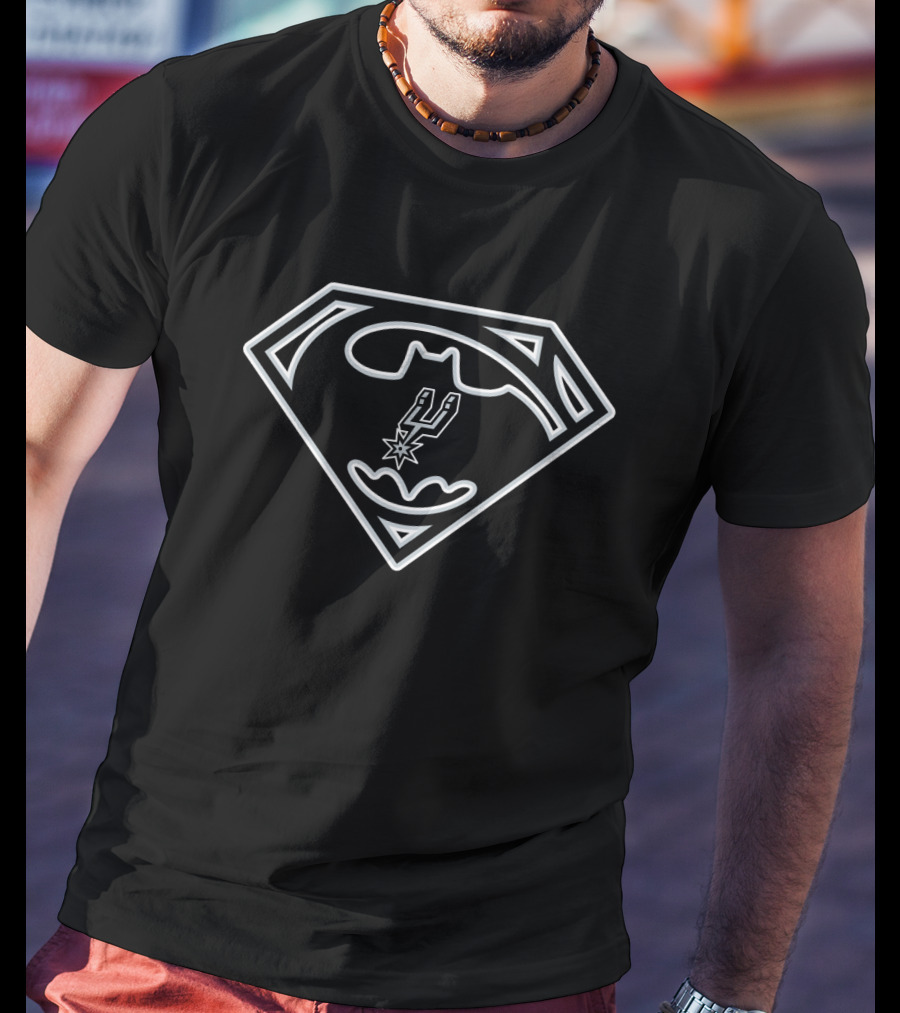 San Antonio Spurs Batman Superman Logo 164 T-Shirt