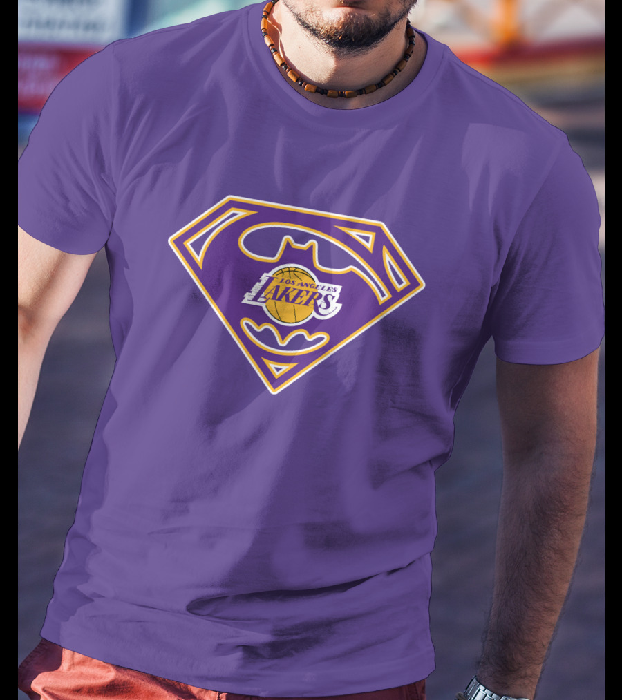 Superman Los Angeles Lakers Batman T-Shirt