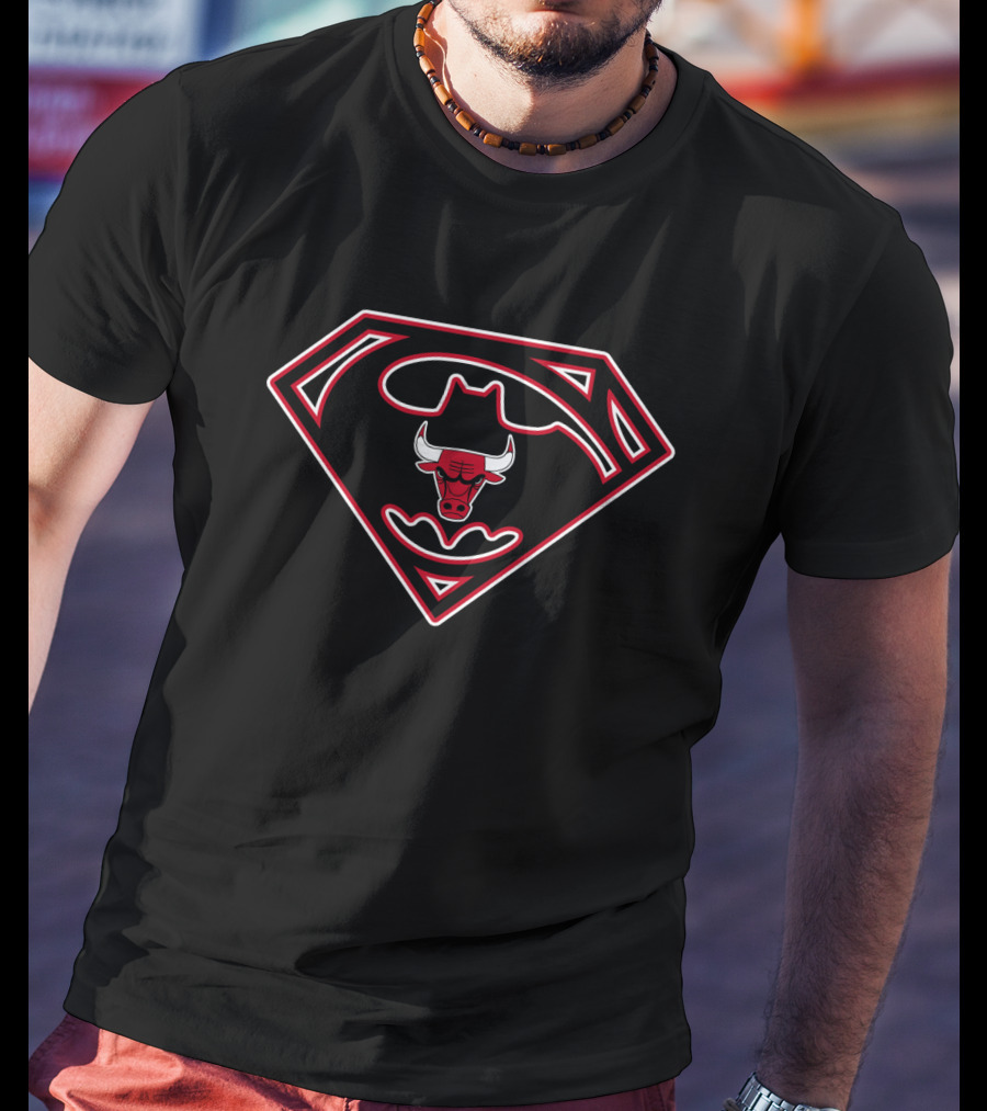 Chicago Bulls Superman Logo Fusion 186 T-Shirt