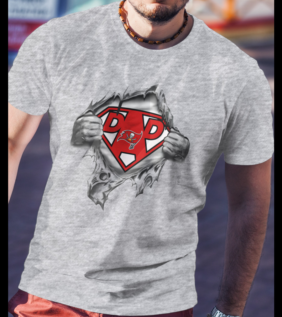 Dad Superhero Tampa Bay Buccaneers T-Shirt