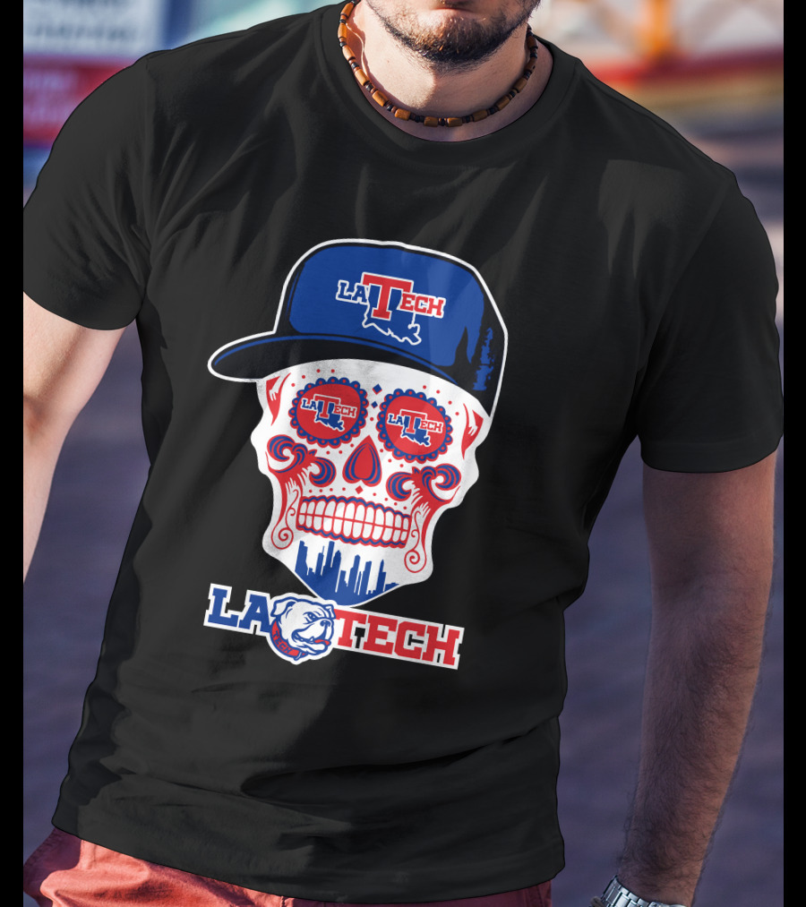 Louisiana Tech Bulldogs La Tech Skull T-Shirt